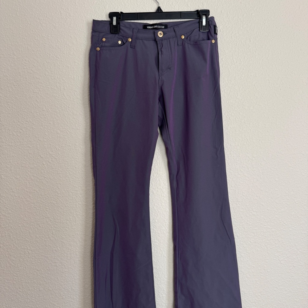 Purple Versace Reflective Jeans